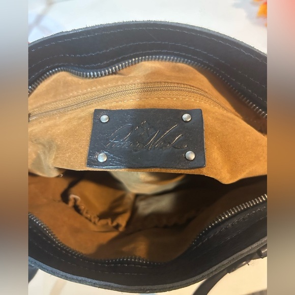 Patricia Nash Black Leather Tote Shoulder Bag Large Everyday Carryall - Picture 7 of 9